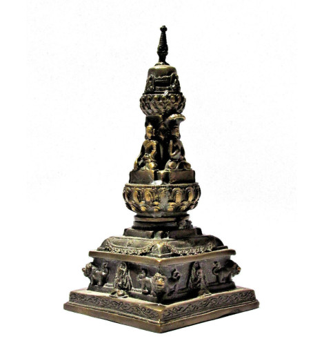 Stupa Tibétain Activé en laiton