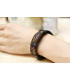 Bracelet Ethnique Tibétain cuir et tissus