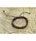 Bracelet Ethnique Tibétain cuir et tissus
