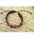 Bracelet Ethnique Tibétain cuir et tissus