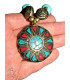 Collier Bohème Tibétain cloisonné disque-encens tradition