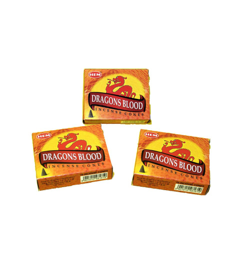 Encens Sang Dragon en cônes - 3 boites