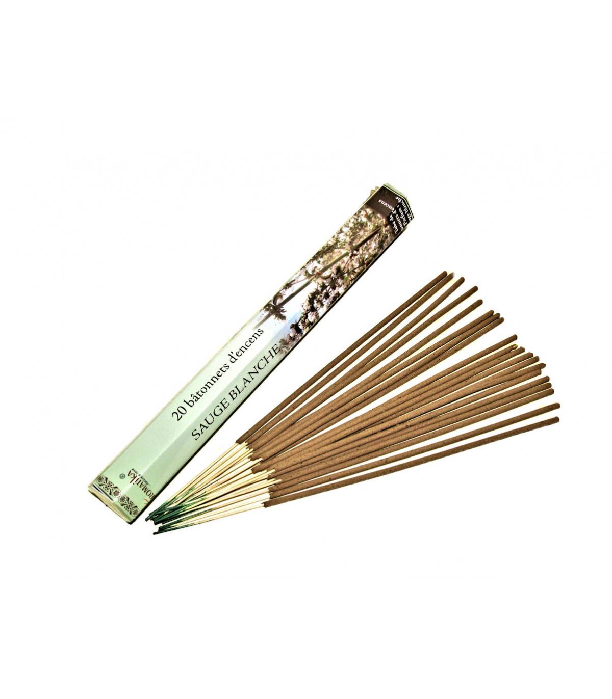 Lutabuo Encens de sauge blanche, bâtonnets de taches, feuilles pures,  Purification à domicile, aromathérapie