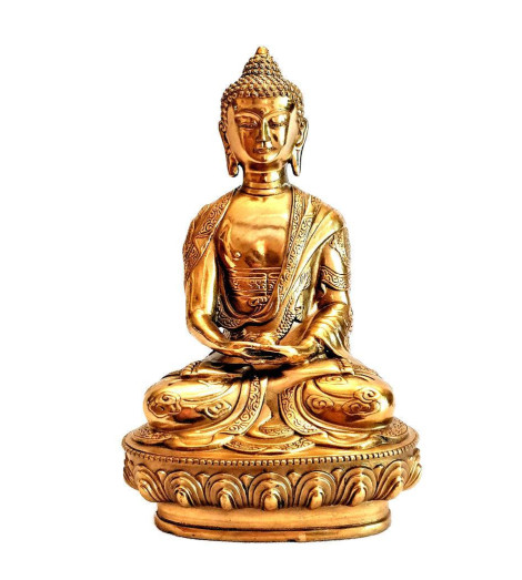 Statuette Activée de Bouddha Dhyāna Mudrā