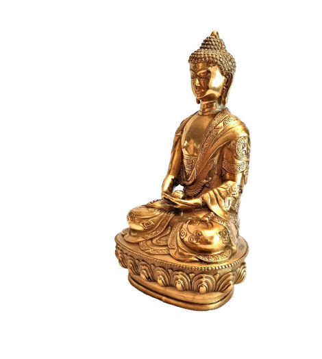 Statuette Activée de Bouddha Dhyāna Mudrā