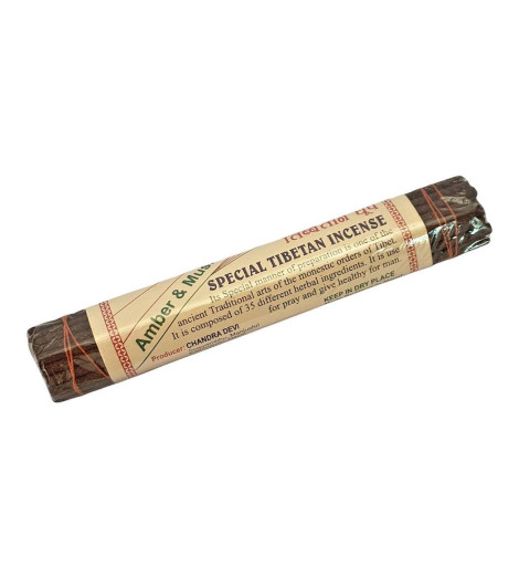 Encens Tibétain Traditionnel - Ambre et Musc