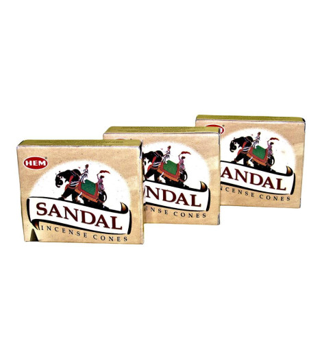 Encens Bois de Santal en cônes - 3 boites