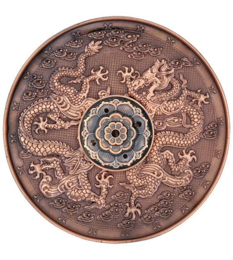 Brûle Encens Dragon en Métal - Feng Shui