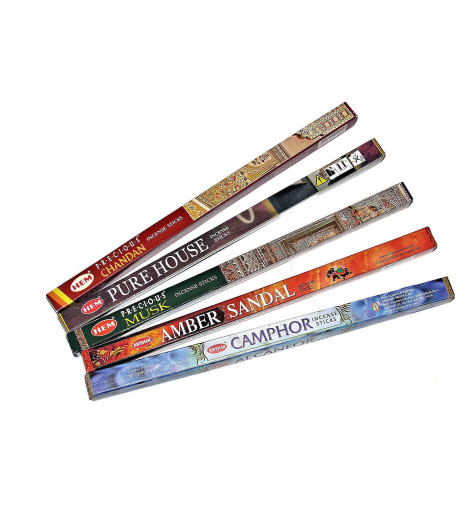 Lot de 5 Encens Découverte - Bâtonnets Indiens