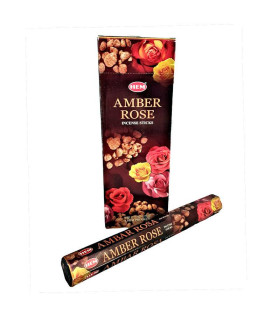 Encens Ambre et Rose - 20 Bâtonnets Indiens