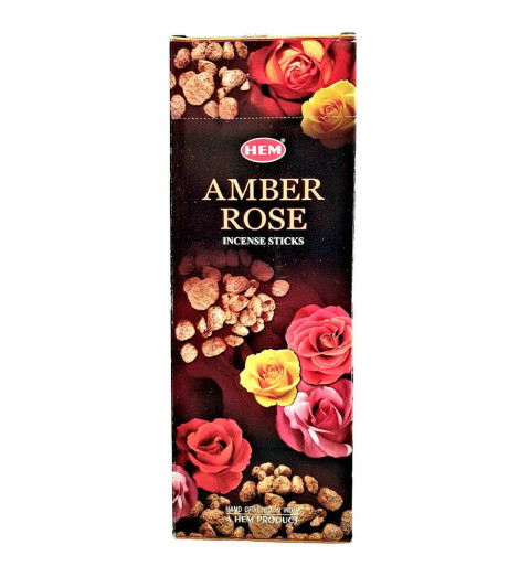 Encens Ambre et Rose - 20 Bâtonnets Indiens