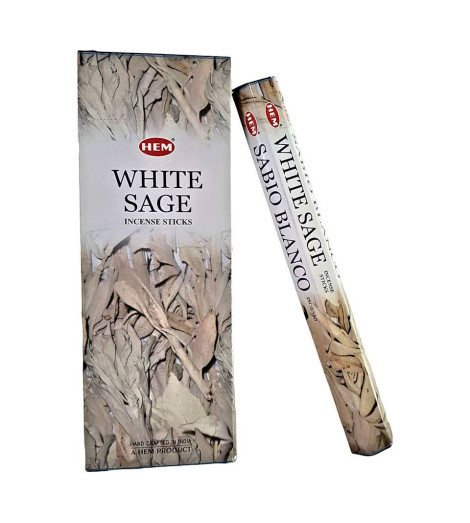 Encens Sauge Blanche Purification - 20 Bâtonnets Indiens
