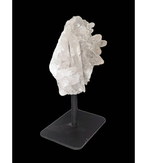 Druse de Quartz brut du Brésil sur socle