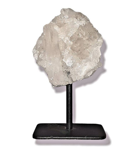 Druse de Quartz brut du Brésil sur socle