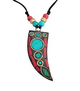 Pendentif Tibétain Cloisonné - Bijoux Ethnique