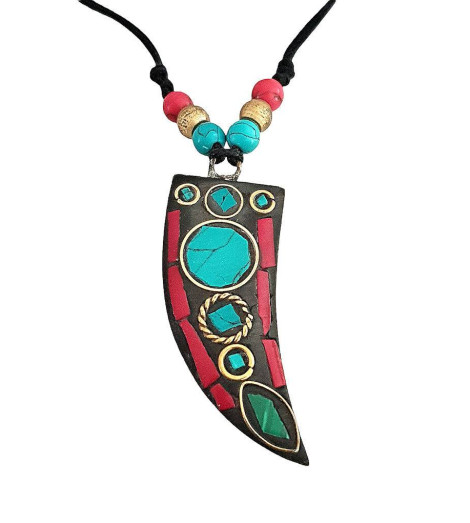 Pendentif Tibétain Cloisonné - Bijoux Ethnique
