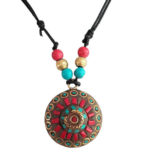 Pendentif Tibétain Cloisonné - Sphère