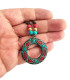 Pendentif Tibétain Disque Cloisonné