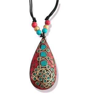 Pendentif Tibétain Cloisonné - Bijoux Porte Bonheur