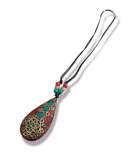 Pendentif Tibétain Cloisonné - Bijoux Porte Bonheur