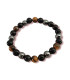 Bracelet 3 Pierres : Hématite - Obsidienne - Œil de tigre