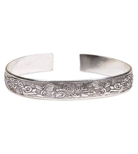 Bracelet Tribal Miao Motif Lotus