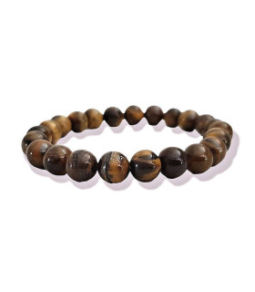 Mâlâ en Œil de Tigre - Bracelet Pierre Naturelle