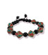 Bracelet Turquoise (pâte), Corail Népalais de Montagne, Agate Noire