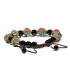 Bracelet Turquoise (pâte), Corail Népalais de Montagne, Agate Noire