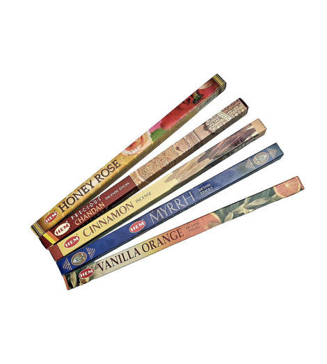 Lot Découverte - Myrrhe, Miel Rose, Vanille Orange, santal, Cannelle