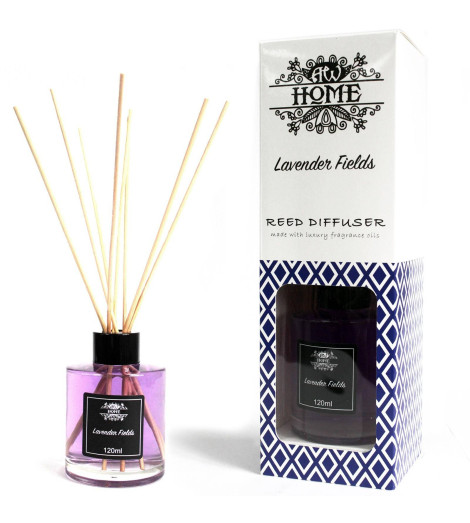 Diffuseur de Parfum à Roseaux - Huile Parfumée Champs de Lavande