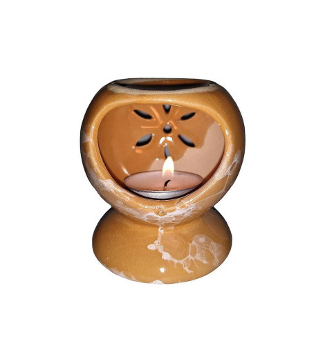 Brûle Parfum en Terre Cuite pour Huile Parfumée - Orange