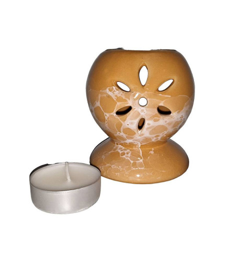 Brûle Parfum en Terre Cuite pour Huile Parfumée - Orange