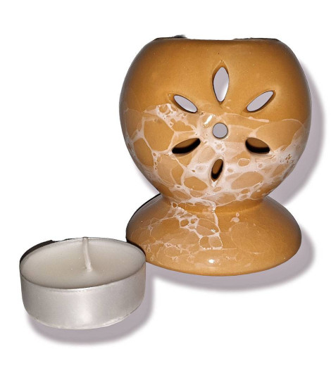 Brûle Parfum en Terre Cuite pour Huile Parfumée - Orange
