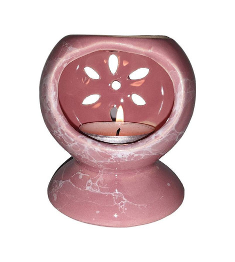 Brûle Parfum en Terre Cuite pour Huile Parfumée - Rose