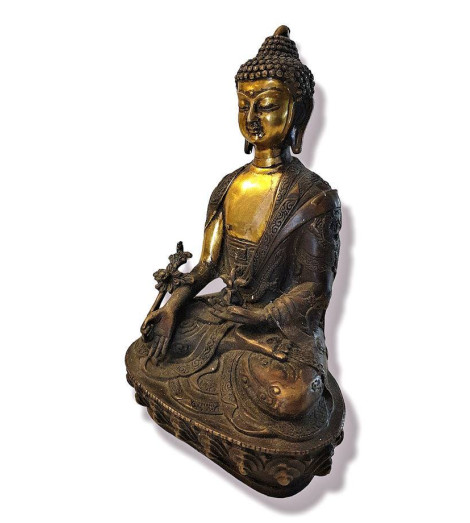 Statue Activée du Bouddha de la Médecine - vue de gauche