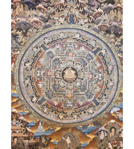 Authentique Thangka Bouddhiste - Art Tibétain et Népalais