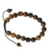 Bracelet en Pierre Véritable Œil de Tigre Fabriqué au Népal