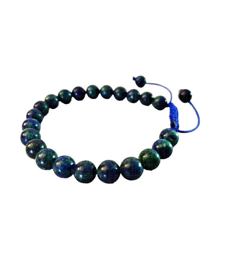 Bracelet en Pierre Véritable Azurite - Fabriqué au Népal