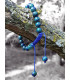 Bracelet en Pierre Véritable Azurite - Fabriqué au Népal