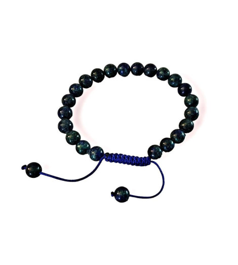Bracelet en Pierre Véritable Azurite - Fabriqué au Népal