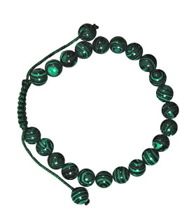 Bracelet Tibétain en Malachite Pierre Véritable