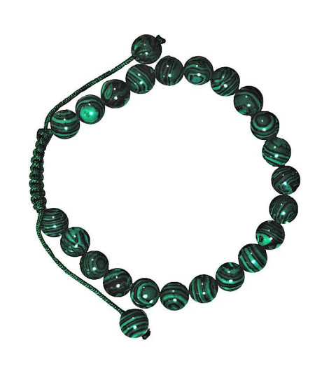 Bracelet Tibétain en Malachite Pierre Véritable