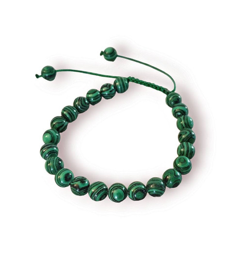 Bracelet Tibétain Malachite Pierre Véritable