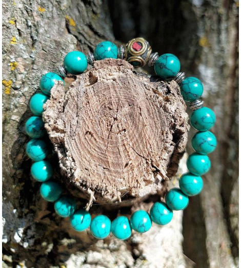 Bracelet Ethnique en Turquoise - Népal