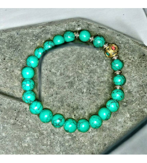 Bracelet Ethnique en Turquoise - Népal
