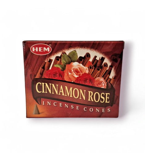 Encens Indien à la Cannelle et à la Rose en Cônes