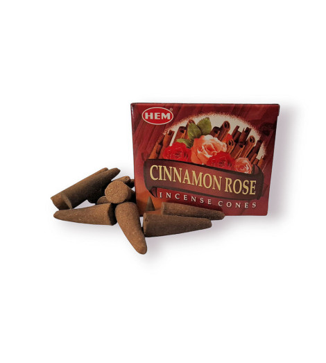 Encens Indien à la Cannelle et à la Rose en Cônes