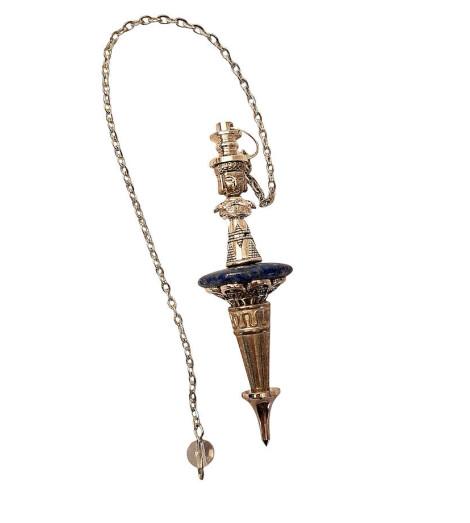 Pendule Divinatoire Hindou Lotus - Pièce Unique - Lapis Lazuli
