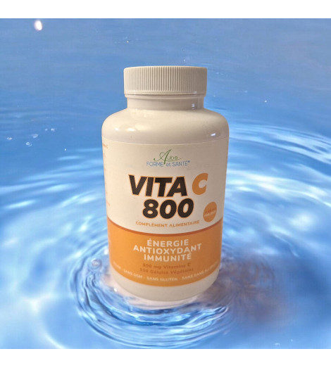 Vitamine C 100 Gélules, sans OGM, sans Gluten, sans Allergènes